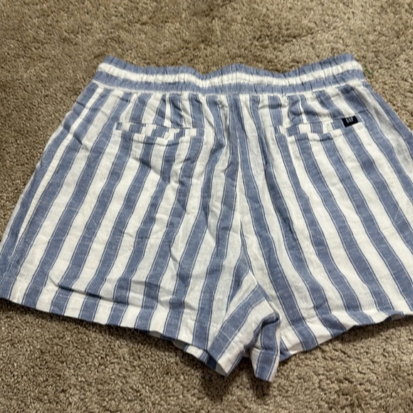 Gap Striped Linen Blend Womens Drawstring Shorts Elastic Waist Pockets Small - Picture 6 of 6